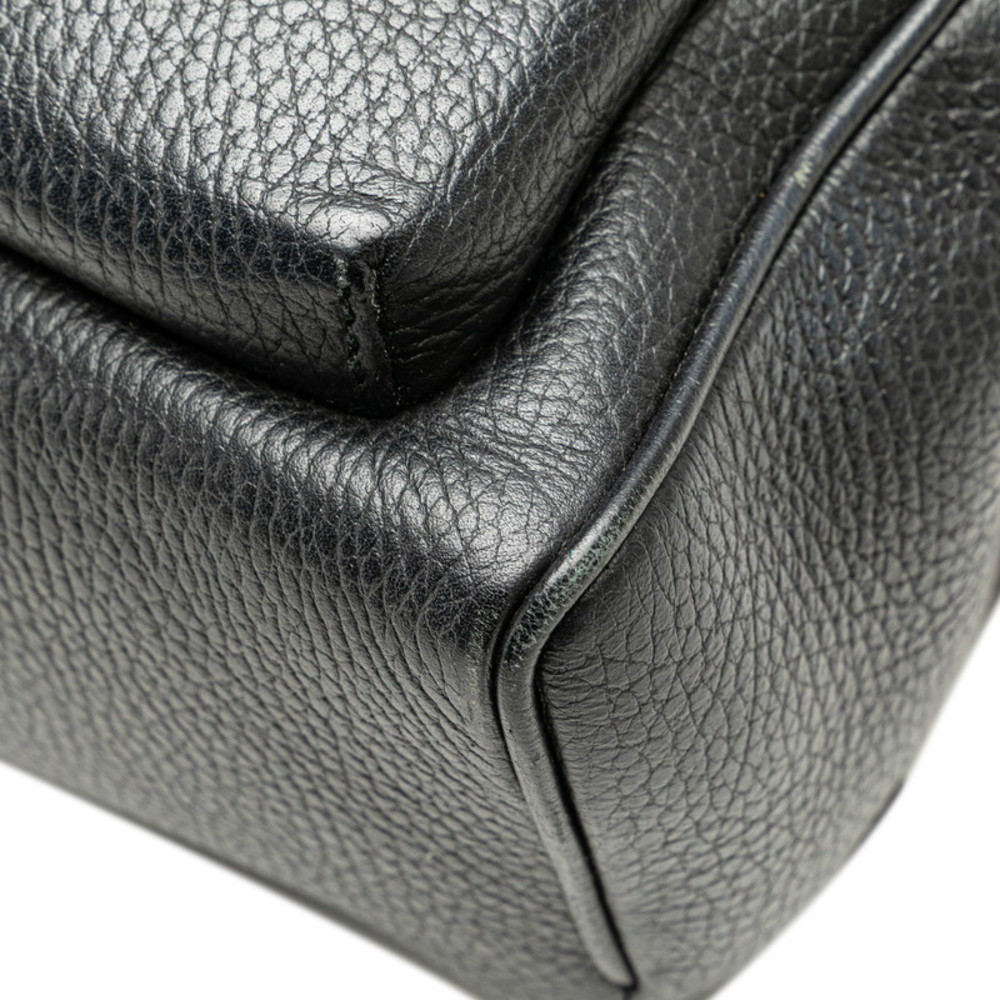 Gucci Interlocking Leather Black Backpack Gg Soho - image 4